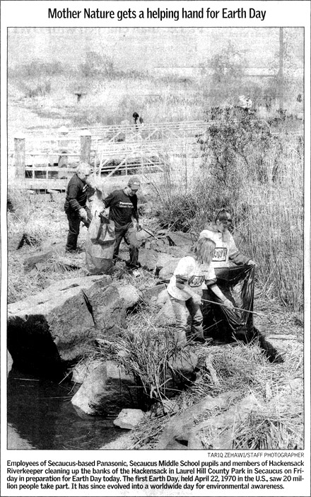 Newspaper clipping Mother Nature gets a helping hand for Earth Day